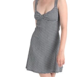 Topshop Black and White CottageCore Flirty Mini Dress